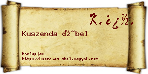 Kuszenda Ábel névjegykártya